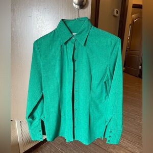 CR Ranch wear green button down show shirt size S